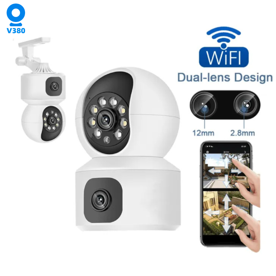 V380 Dual Lens HD Smart IP Home Camera WiFi